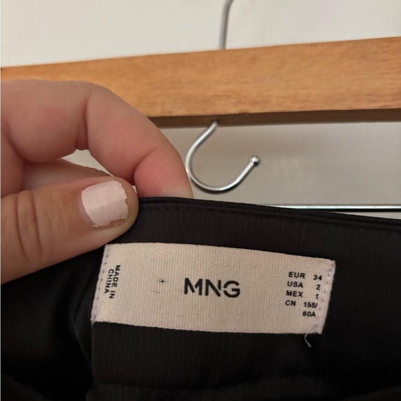 MANGO MNG Black Satin Trousers Size 2 - Picture 4 of 8